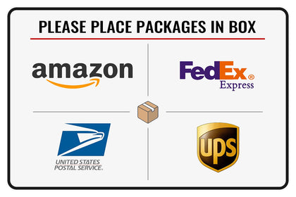 Bestylez delivery sign for outdoor use, hanging display for package placement.