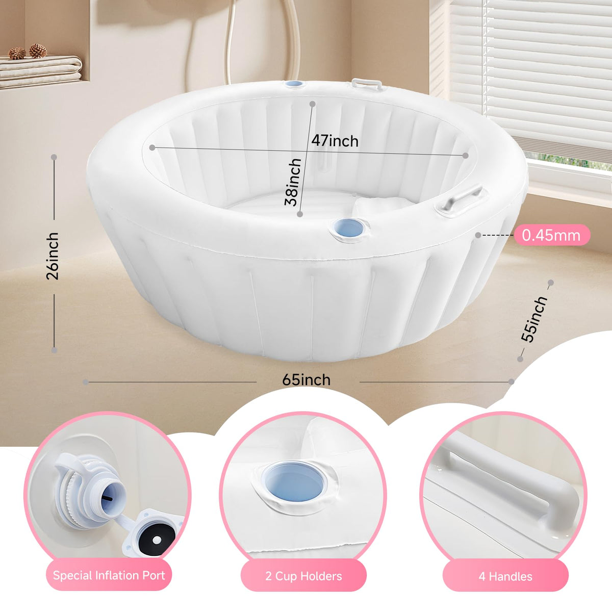 Besutosera birth pool liner set promotes secure, clean usage