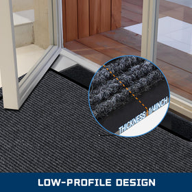 Easy to clean outdoor rug that shakes out or hoses down.