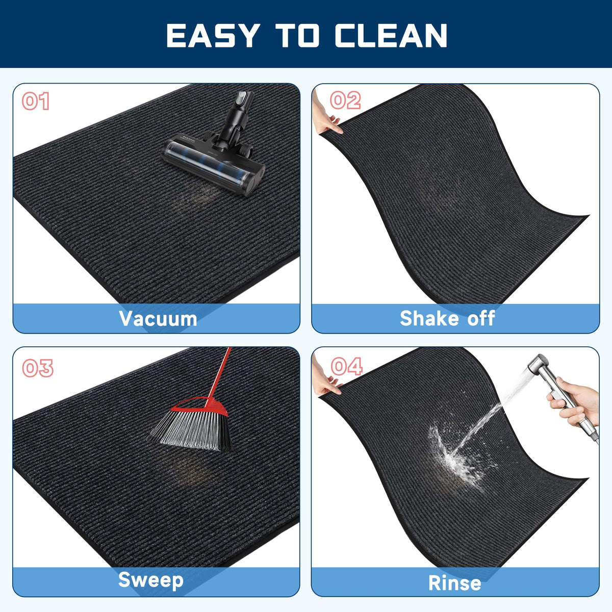 Low-profile 1/4-inch design clears doors without snagging.