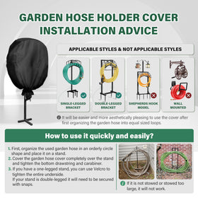 Bethshaya garden hose holder cover enhances curb appeal while protecting equipment.