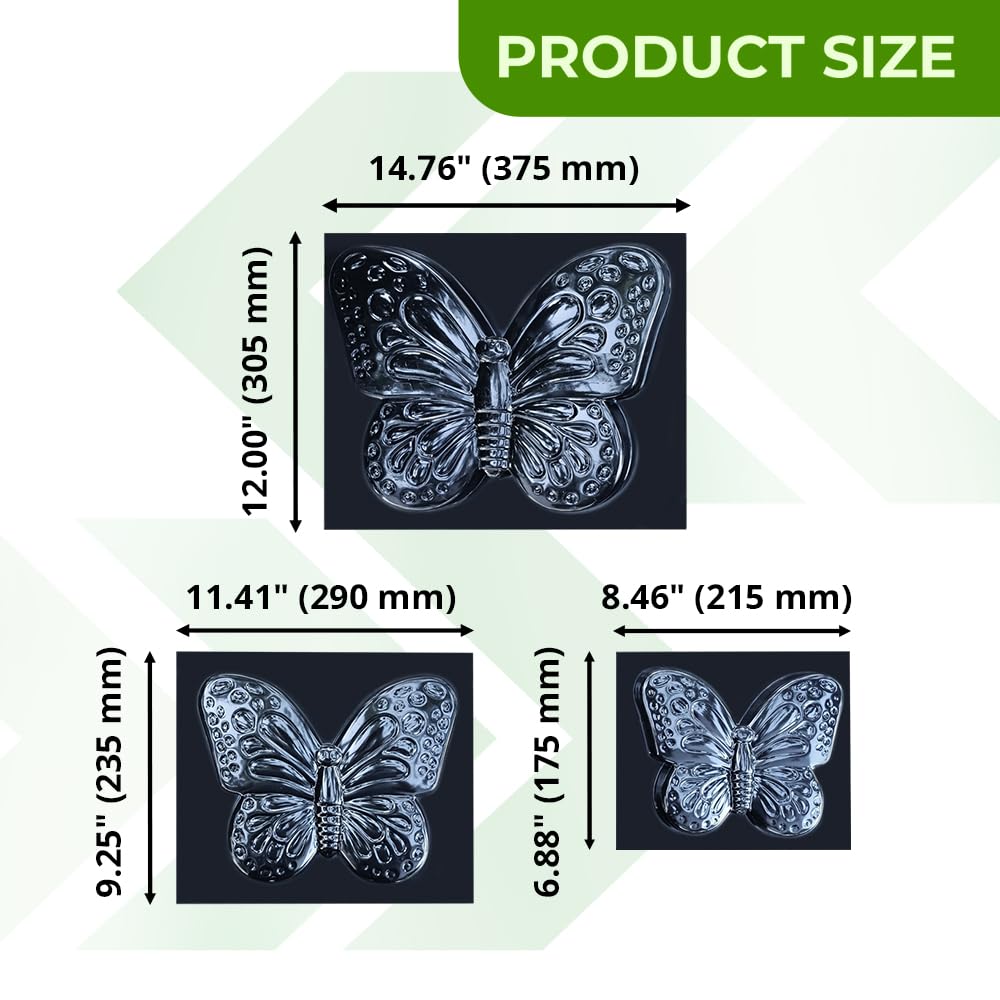 BETONEX butterfly stepping stone mold ready for DIY walkway project