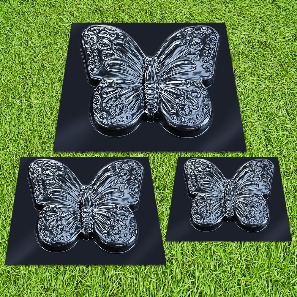 BETONEX butterfly stepping stone mold set view for charming garden paths