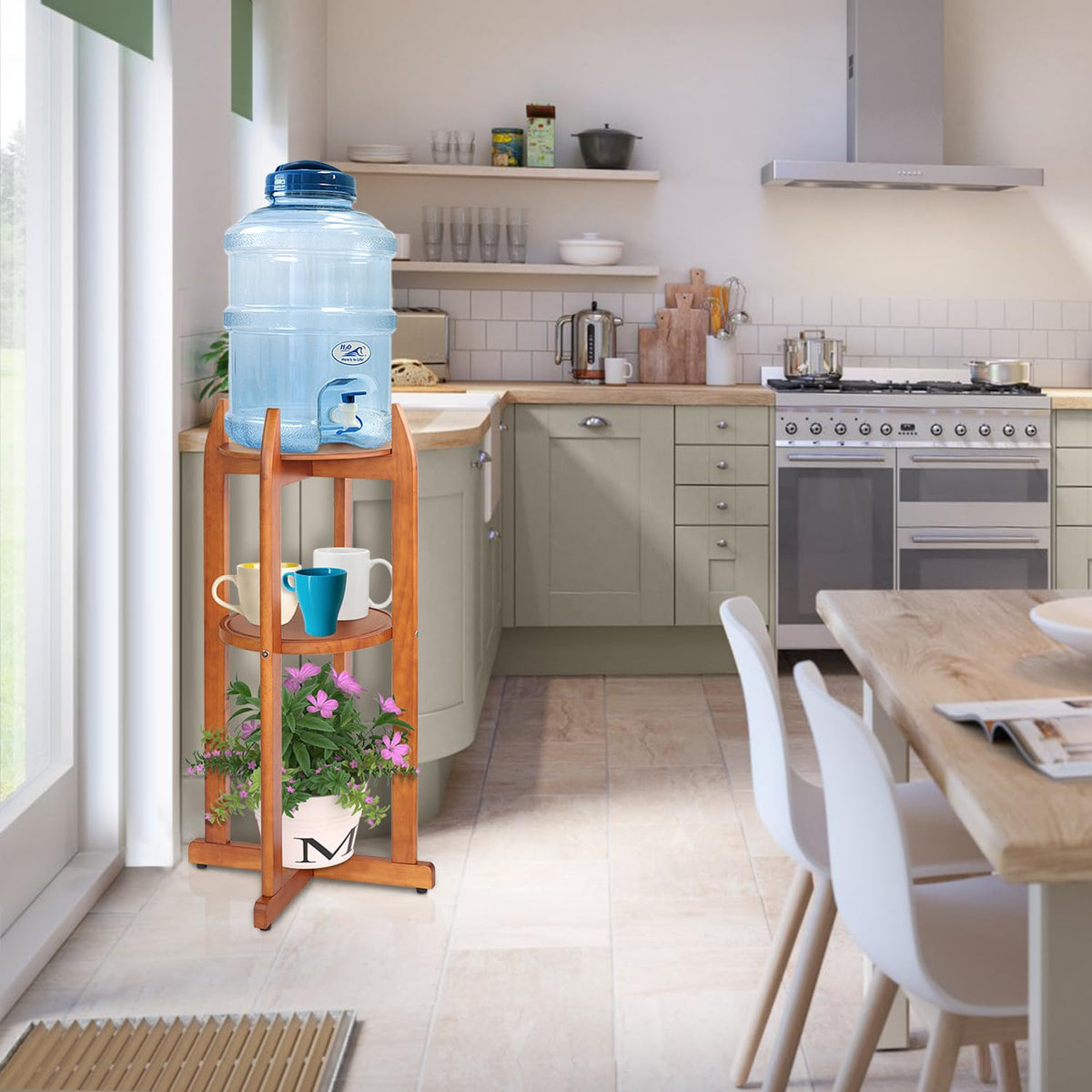 BETSEO floor stand aligned with kitchen counter for a seamless hydration station