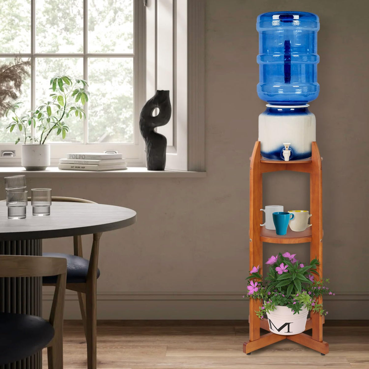BETSEO stand supports 1–5 gallon bottles securely for everyday use