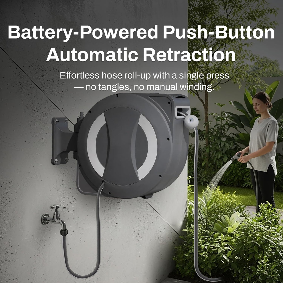 Betta EaseReel dual hose length controls for precise length adjustment