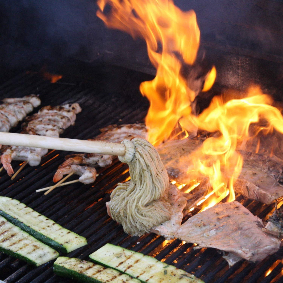 Better Grillin Bastin Mop cotton head is washable and reusable.