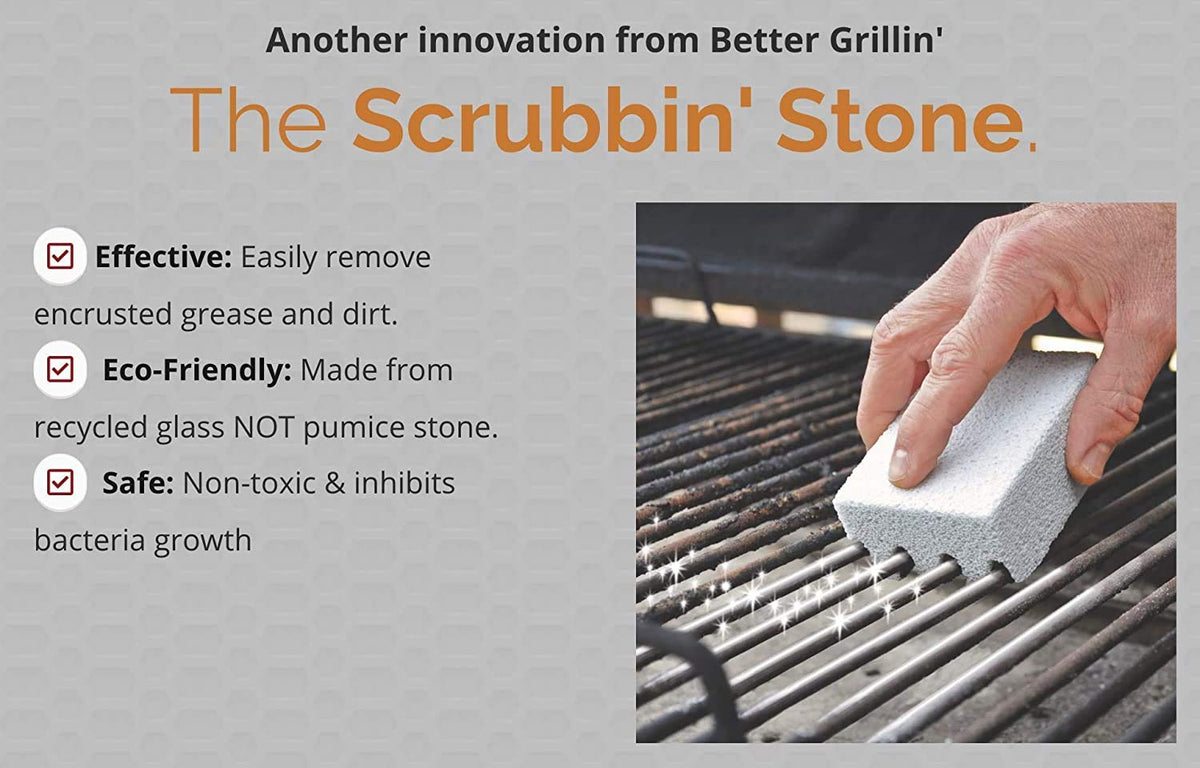 BETTER GRILLIN' Scrubbin Stone is non-toxic and odorless for kitchen cleaning