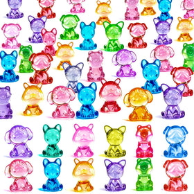 BETURETOP 200 pcs mini dog figures in varied colors for lively vase fillers.