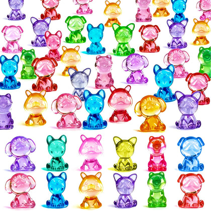 BETURETOP 200 pcs mini dog figures in varied colors for lively vase fillers.