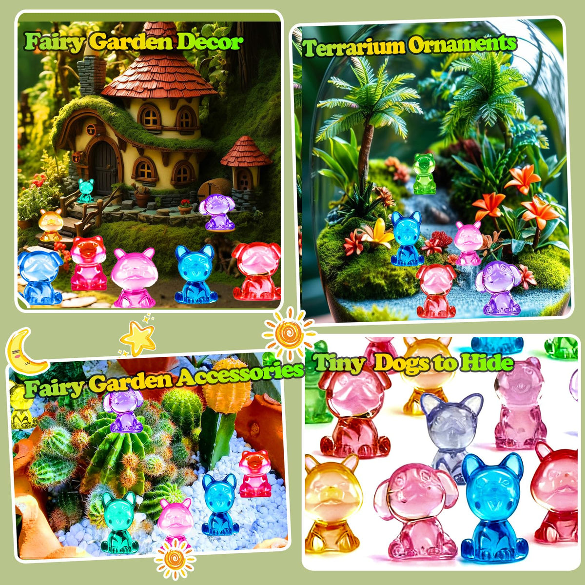 BETURETOP miniatures bring whimsy to fairy gardens and terrariums.