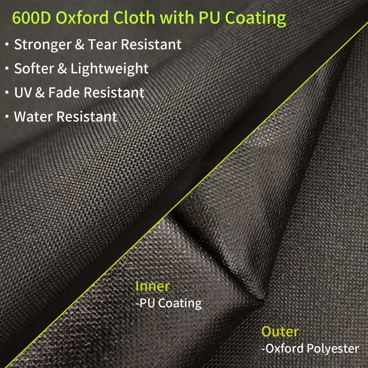 Beurbcikue elastic bottom with Velcro straps secures snug fit.