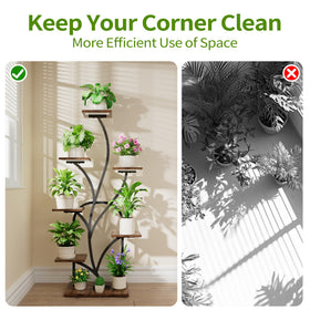 BEVAURORA vase-shaped rack holds plants like a decorative sculpture.