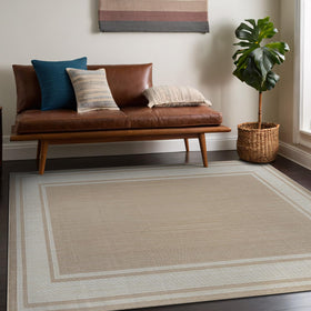 Beverly Rug beige color complements many outdoor decor styles.
