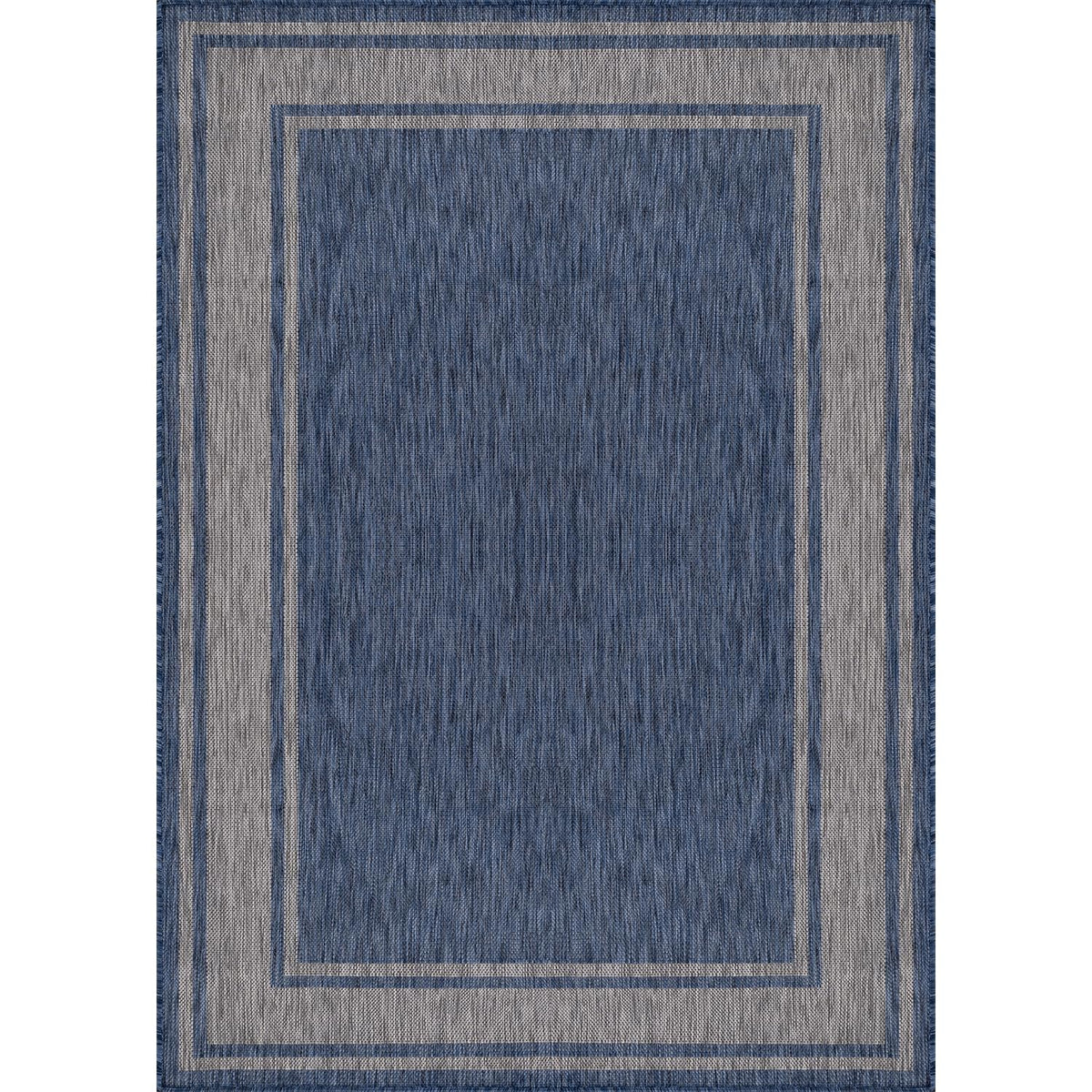 Beverly Rug navy border living room area rug for indoor and outdoor use
