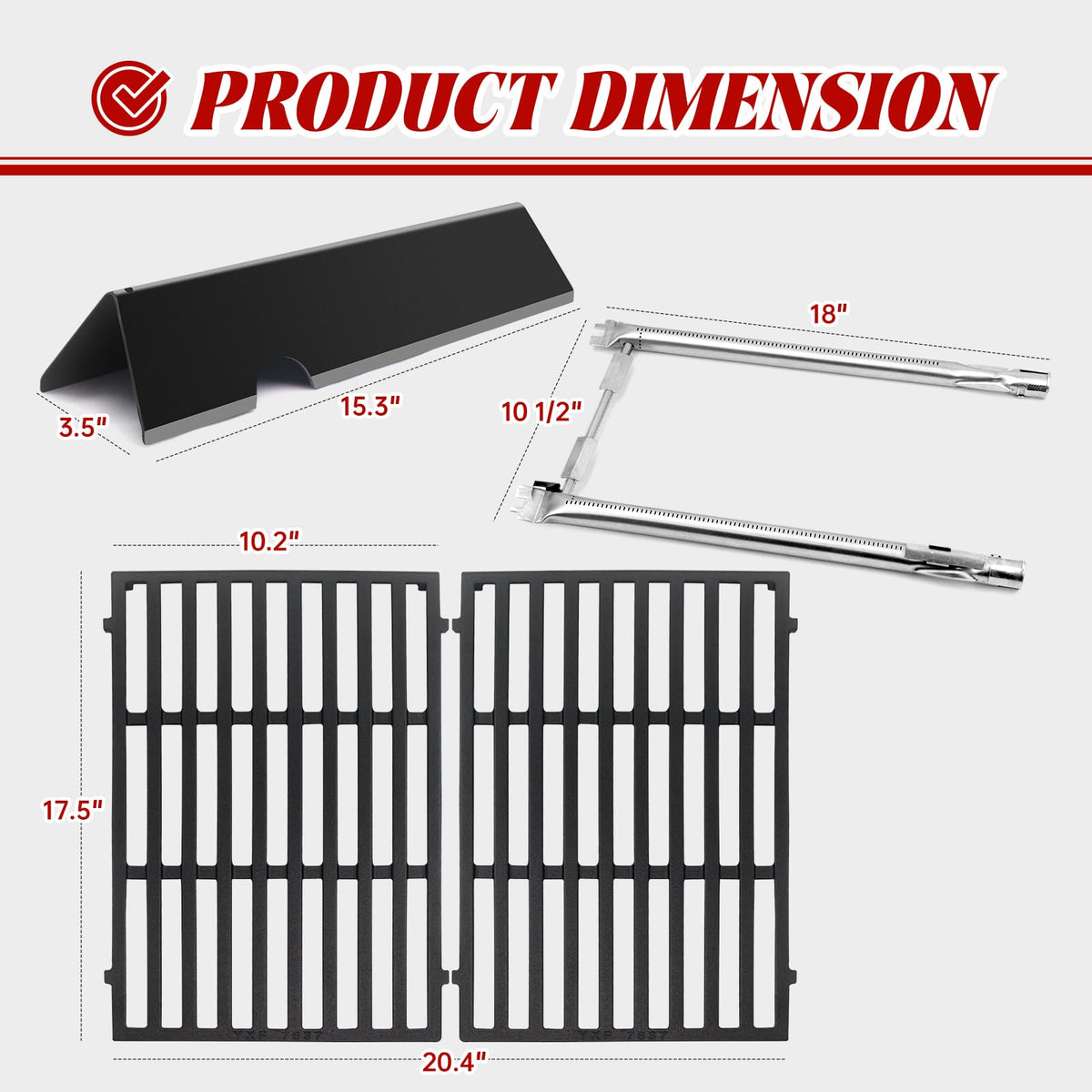 Bewesazy Weber Spirit burner tubes assembly improves flame control and consistency.