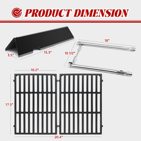 Bewesazy Weber Spirit burner tubes assembly improves flame control and consistency.