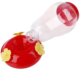Bexter hanging hummingbird feeder top-cap off for easy cleaning.
