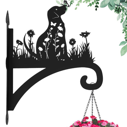 Beyoogeem dog silhouette plant bracket adds playful outdoor charm to your garden.