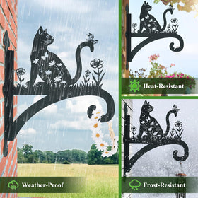Beyoogeem hanging basket bracket easy to install on fences, walls, or posts.