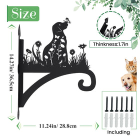 Beyoogeem heavy-duty iron hanging hook supports sturdy planters outdoors.