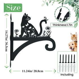 Beyoogeem heavy-duty iron plant hook for outdoor use supports sturdy baskets.