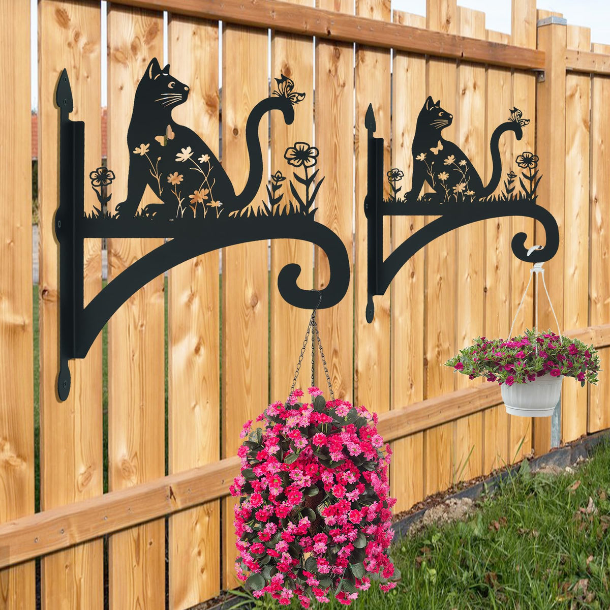 Beyoogeem lantern hanger keeps outdoor lights securely in place.