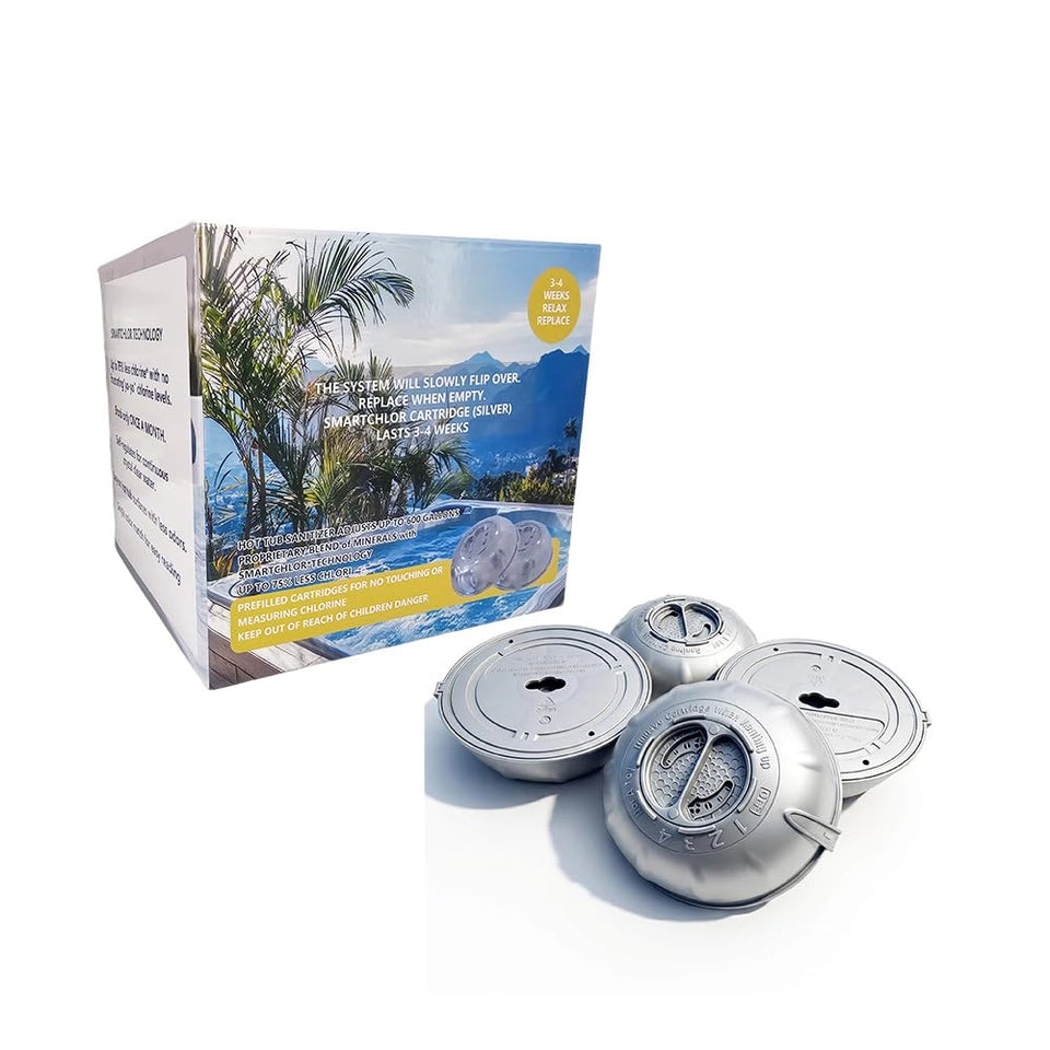 BFJOG hot tub cartridges four-pack ready for Frog Ease replacement, keeping water clean