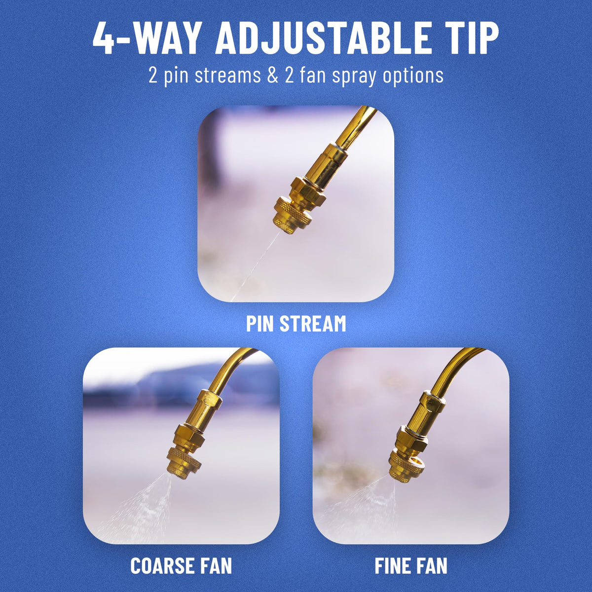 B&G 5800 MultiJet Tip coarse fan pattern covers larger exterior areas efficiently.