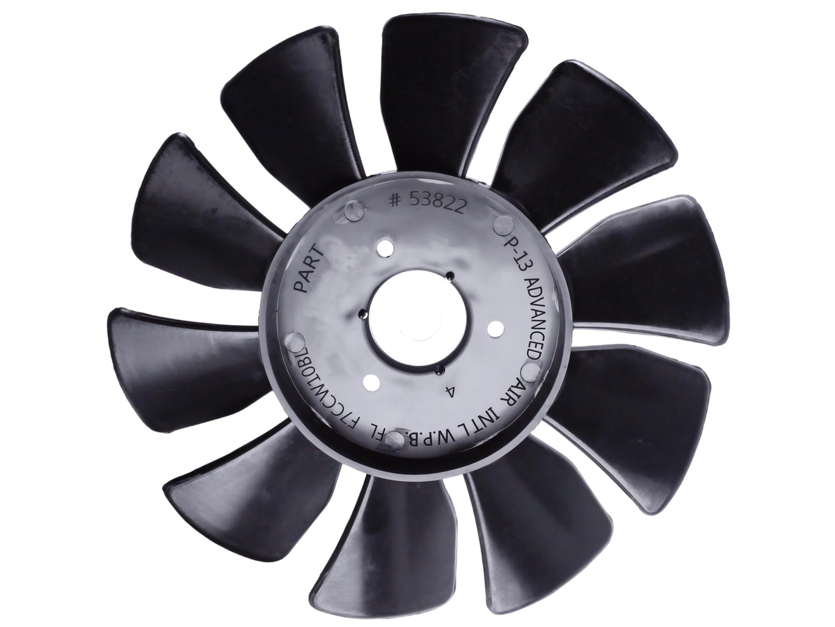 BGD 53822 7-inch axial fan front view improves cooling during heavy mowing