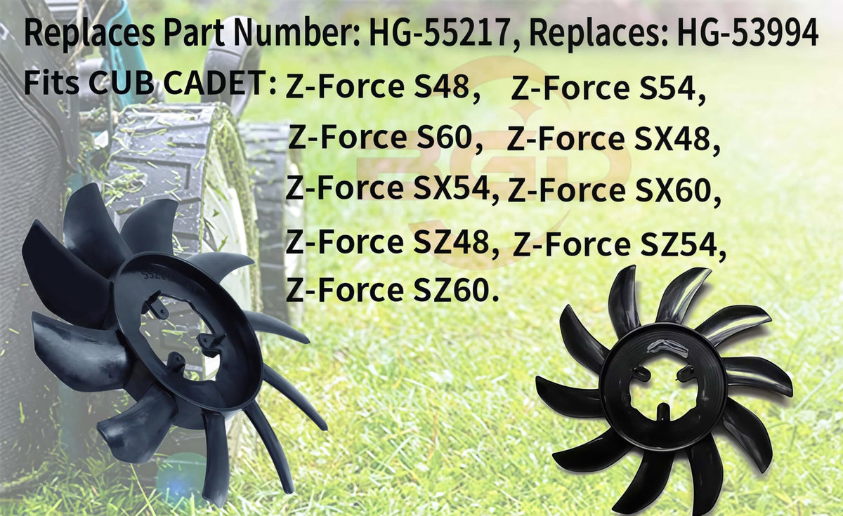 BGD 55217 packaging includes one ten-blade flywheel fan.