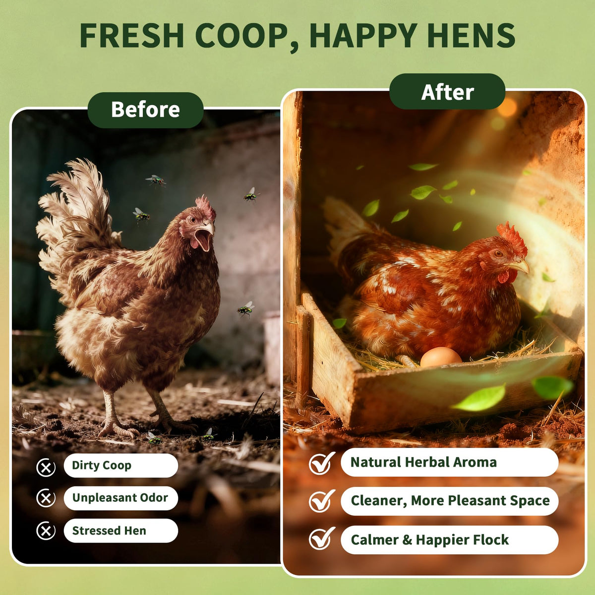 BGraceyy Chicken Nesting Herbs dusting area for refreshed coop comfort