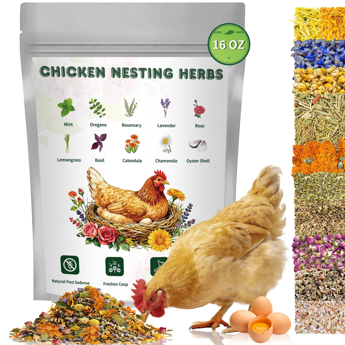 BGraceyy Chicken Nesting Herbs jar showcasing calming nesting box aroma