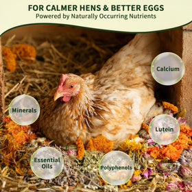 BGraceyy coop aroma herbs shown near nesting roost, refreshing odors without chemicals.