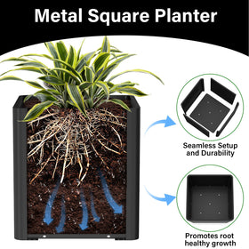BHCORTEN drainage holes closeup shows efficient water management for plants.