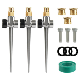 BHVALCON 3-pack metal lawn sprinkler with daisy chain for expanded coverage