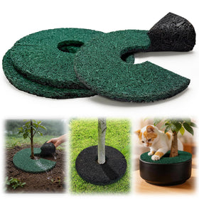 Bhyhok black-side mulch ring blends with modern landscapes and pots.