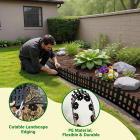 Bhyhok easy no-dig installation with a rubber mallet for fast setup