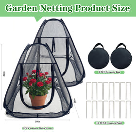 Bhyhok garden netting cover zip-door for easy watering and harvesting