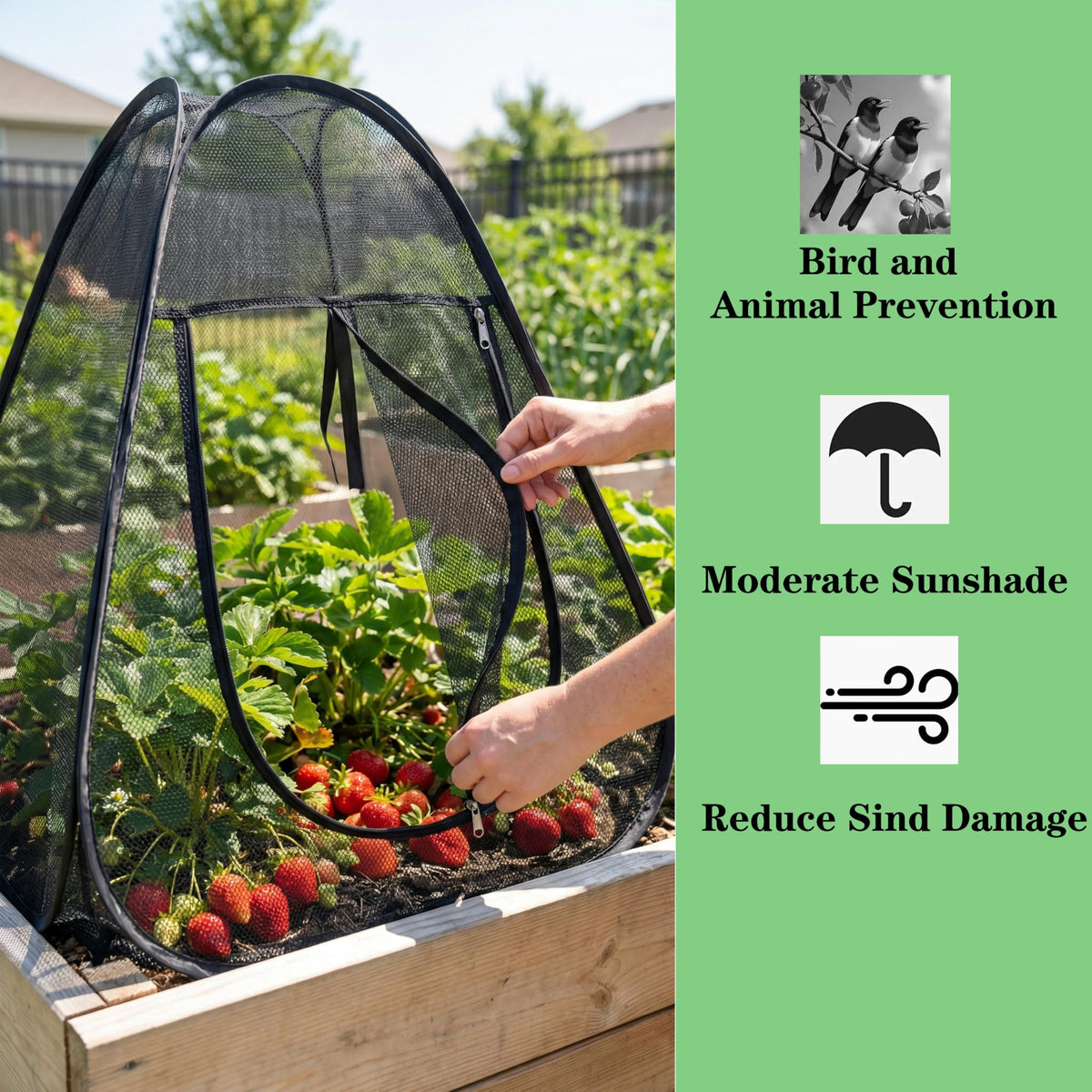 Bhyhok garden netting suitable for vegetables berries and flowers