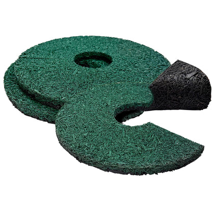 Bhyhok 12in rubber tree ring green side protects roots and promotes healthy growth.