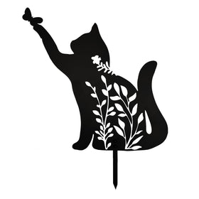 BiaGift metal cat garden art for durable outdoor charm