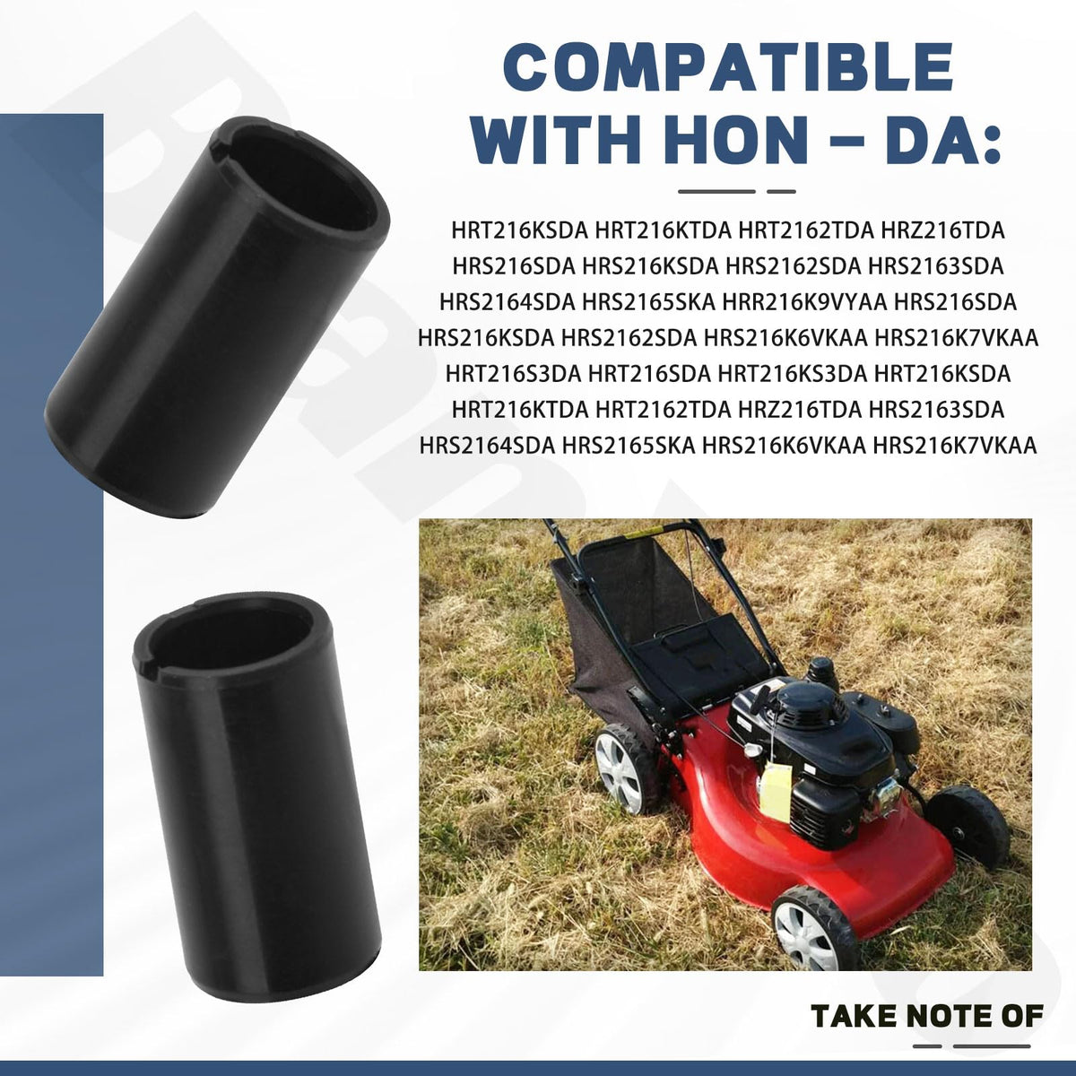 BianXiao Honda compatibility list close-up showing broader mower fit