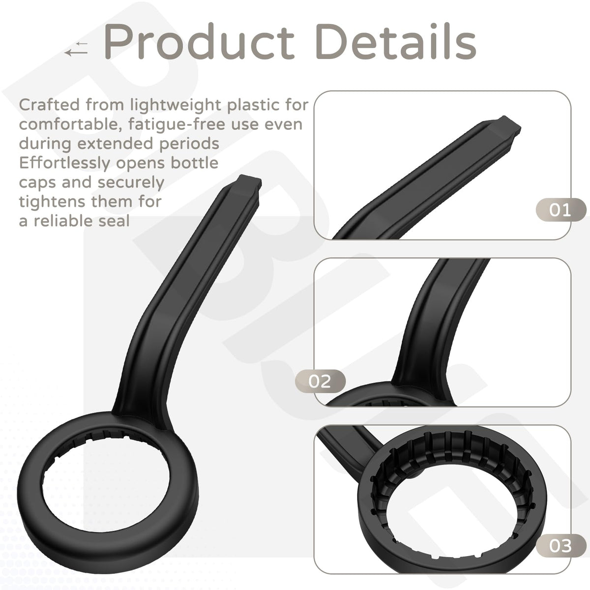 BIBIJIE 70mm wrench on API Kirk Samson Stacker bottles enables quick seal.