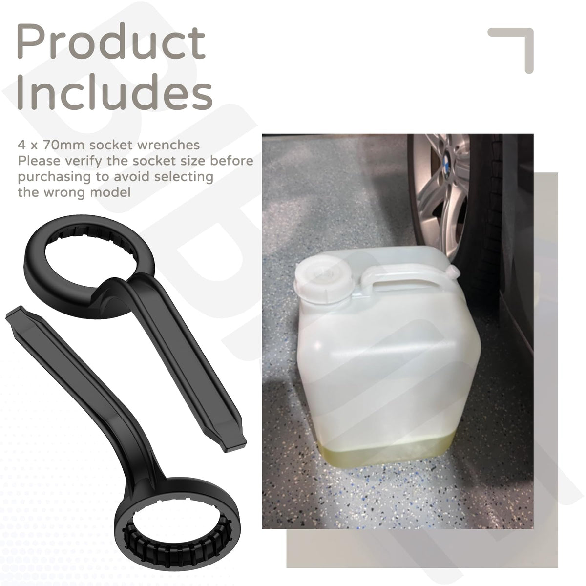 BIBIJIE 70mm wrench pack of 4 highlights value for multi-container setups.