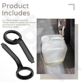 BIBIJIE 70mm wrench pack of 4 highlights value for multi-container setups.