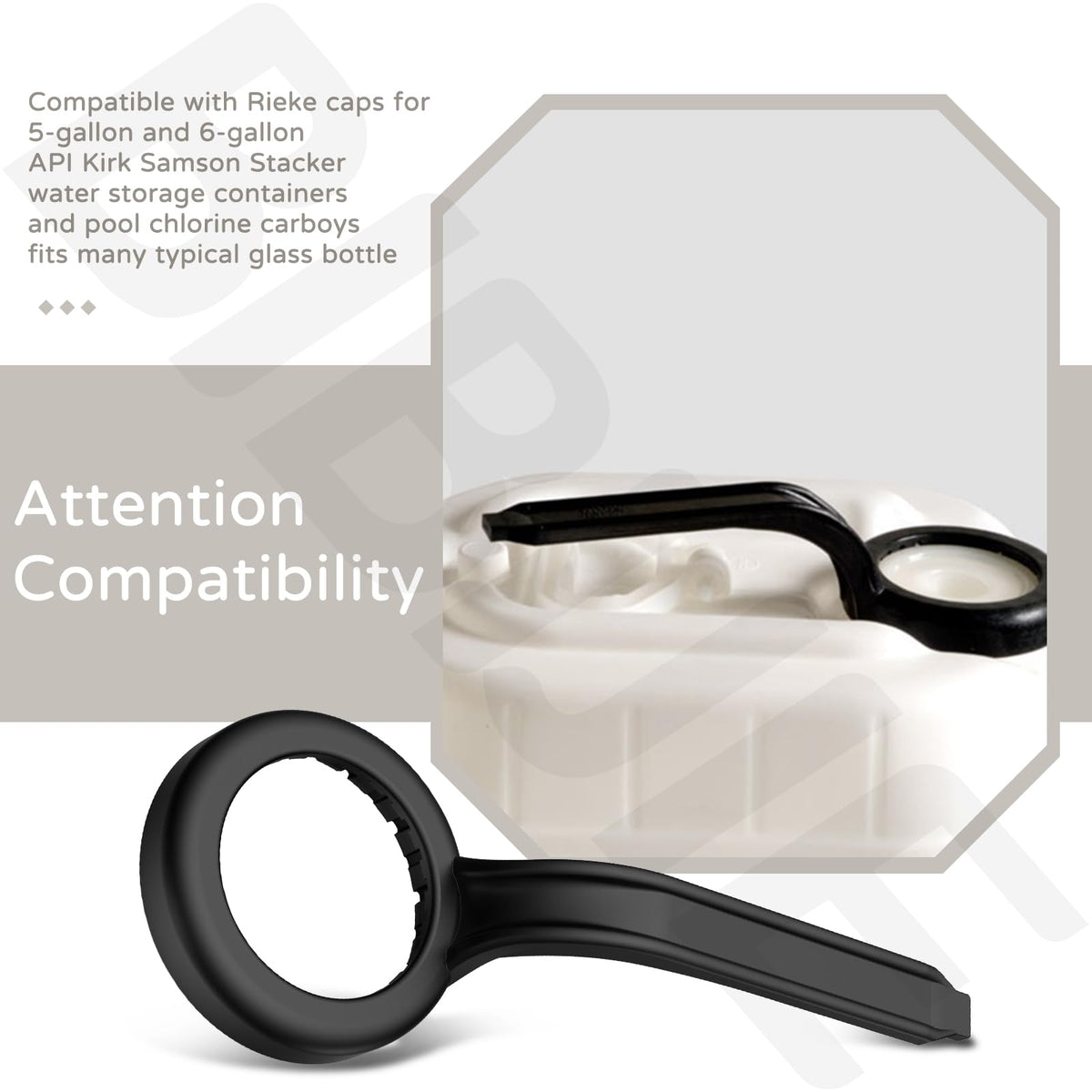 BIBIJIE 70mm wrench slip-resistant grip reduces fatigue during cap tightening.