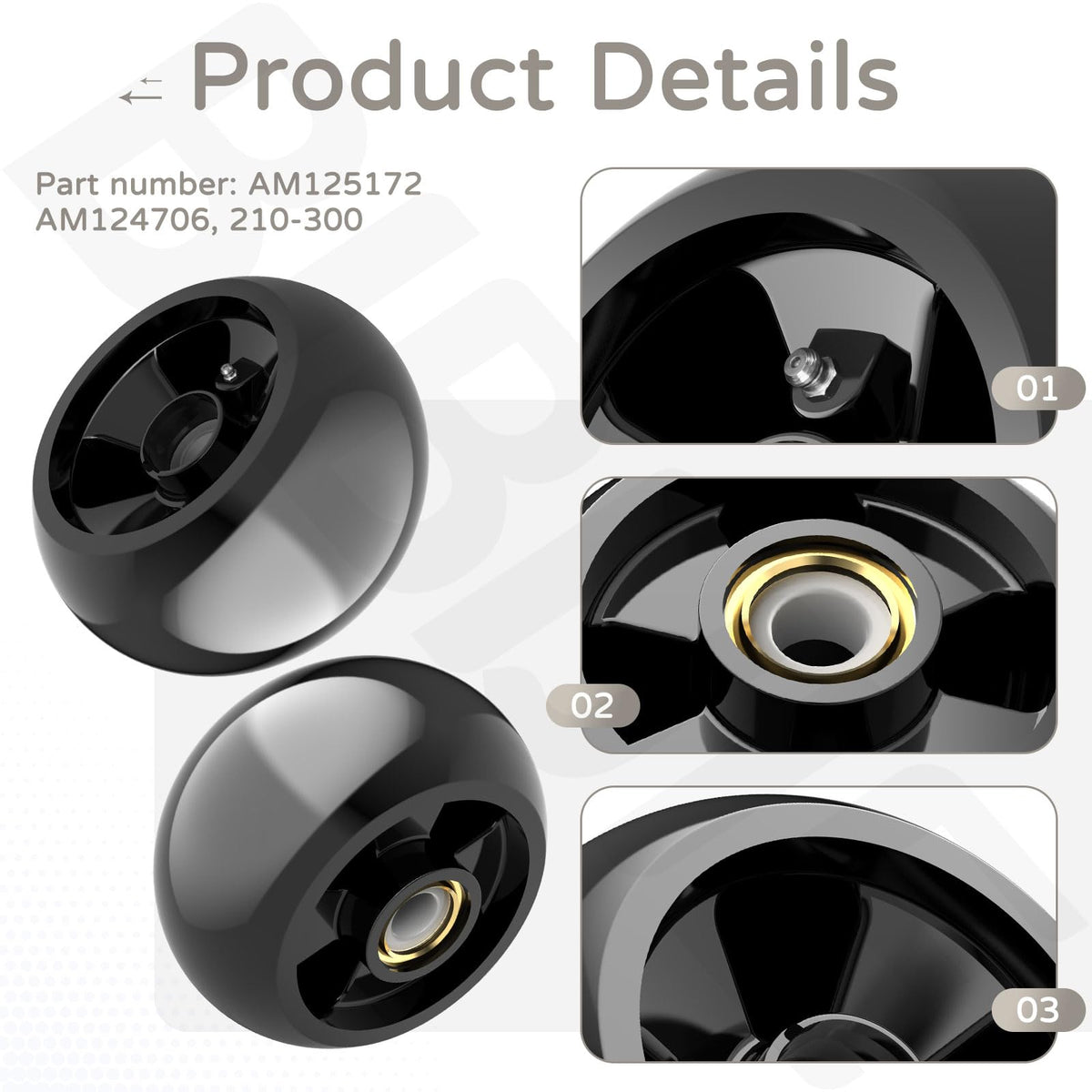 Assembly and tools needed for AM125172 installation.