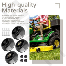 AM125172 wheel kit mounted on tractor deck during use.