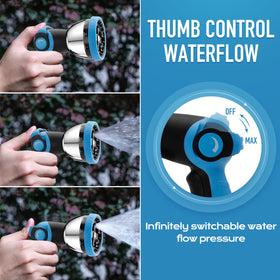 BIBURY ergonomic non-slip grip provides secure handling when wet.